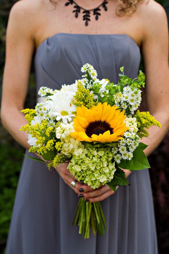 Bouquet sposa girasoli