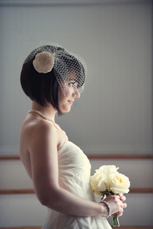 Capelli corti sposa