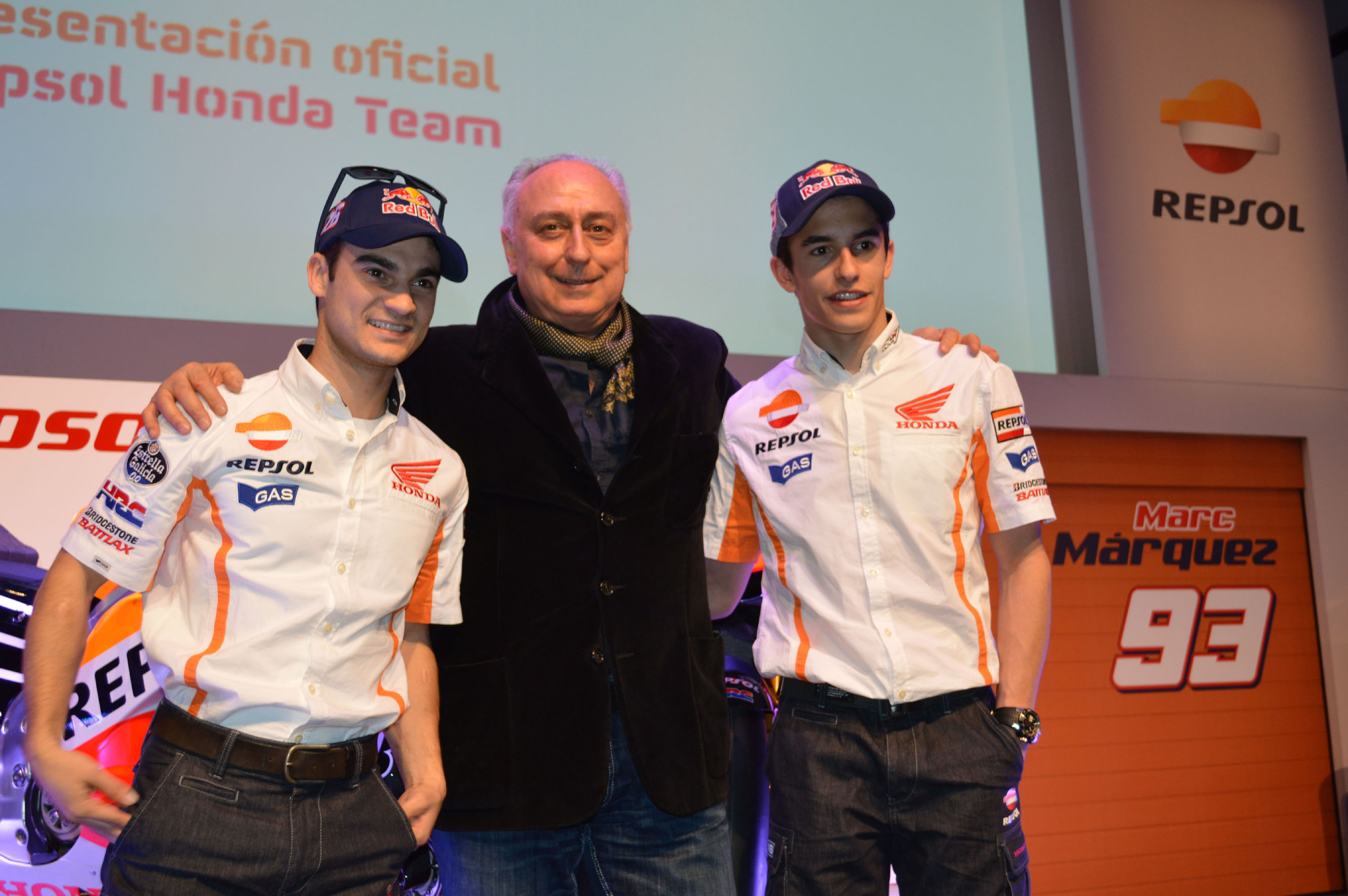 MotoGP 2013 Honda: Gas Jeans festeggia con Dani Pedrosa e Marc Marquez, le nuove divise del team