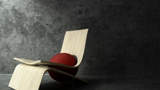 La chaise longue di Gradosei con sfera in poliuretano