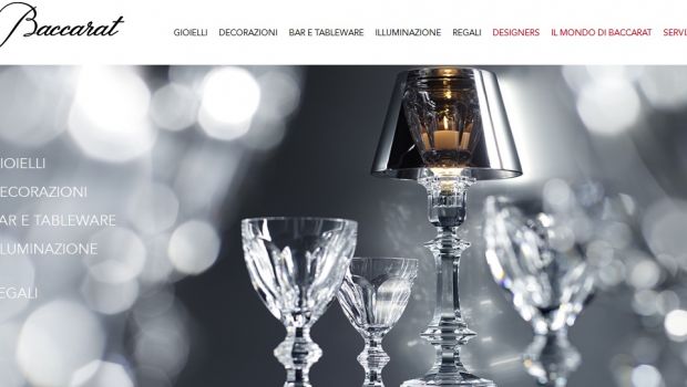 Apre lo shopping on line per i cristalli Baccarat sul sito ufficiale