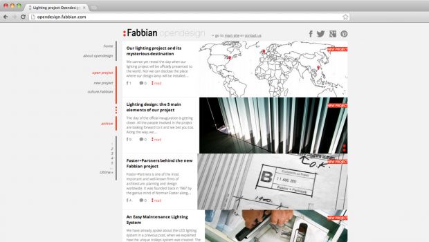 Fabbian Illuminazione presenta i suoi innovativi progetti su un nuovo blog online