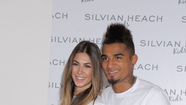 Pitti Bimbo 2013 Gennaio: Kevin Prince Boateng e Melissa Satta da Silvian Heach Kids, foto