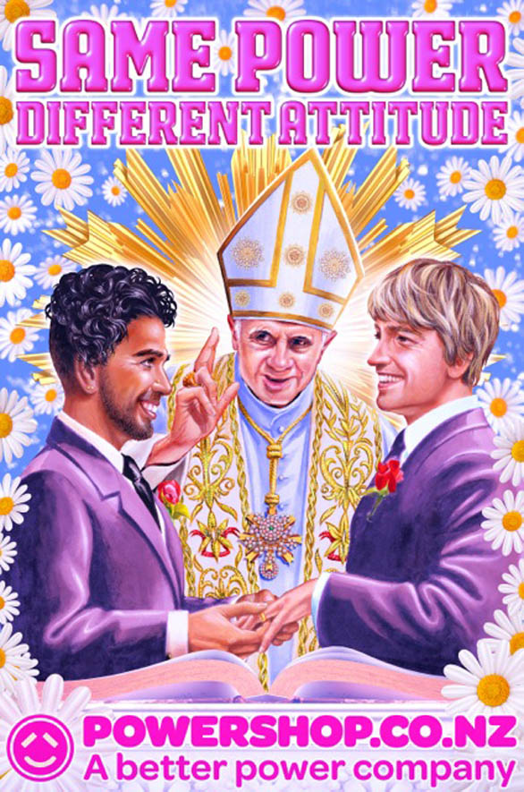 Lo spot del Papa che benedice le nozze gay