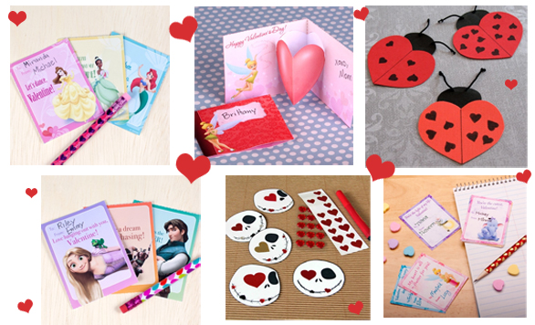 San Valentino con le cartoline Disney da stampare