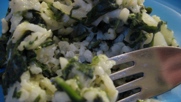 La ricetta del riso con gli spinaci e la ricotta