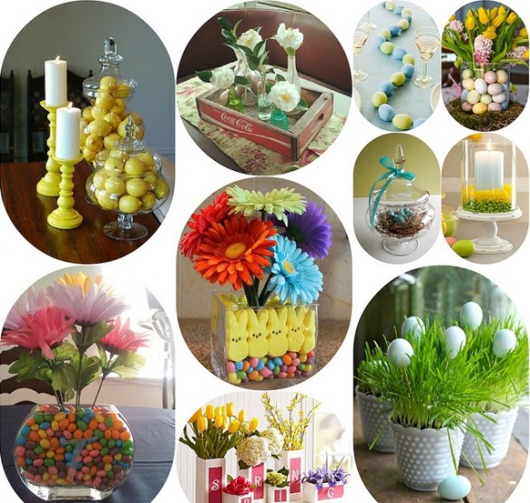Idee per il centrotavola di Pasqua fai da te con fiori, frutta e cioccolato