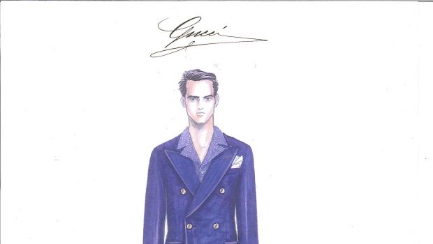 Lapo Elkann Gucci: la capsule collection Lapo&#8217;s Wardrobe Made to Measure, il bozzetto