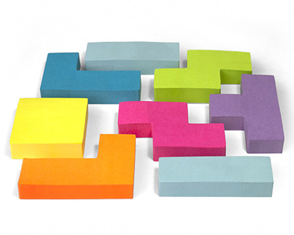 Sticky notes con le forme del Tetris