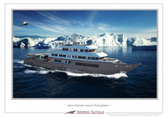 Nuovo yacht Explorer 57 m concept design firmato Hydro Tec di Sergio Cutolo
