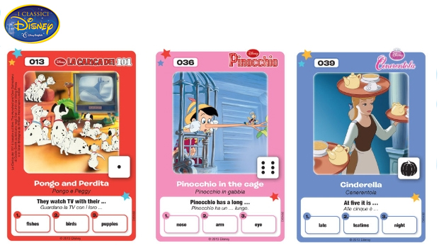 I Classici Disney con le carte gioco per imparare l&#8217;inglese
