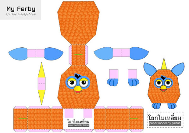 Furby, il paper toy da scaricare e assemblare