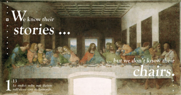 le 13 sedie del cenacolo di Leonardo
