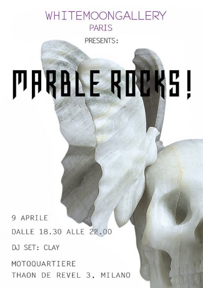 Salone del Mobile 2013 : “Marble Rocks”, la White Moon Gallery di Parigi porta al Motoquartiere i teschi di Pasqua