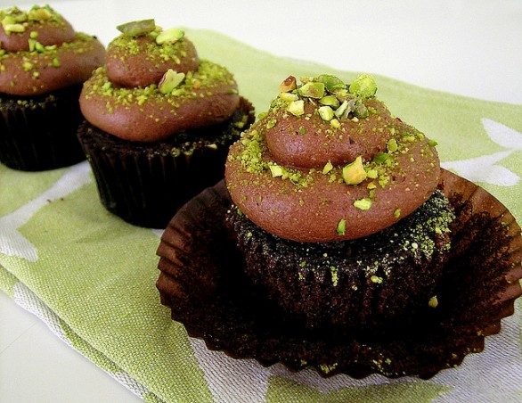 La ricetta delle gustose cupcakes cioccolato e pistacchi