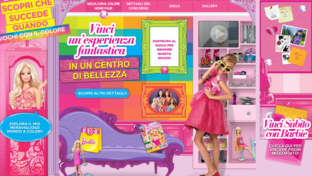 Concorsi Barbie: Gioca con il colore e Vinci subito con Barbie