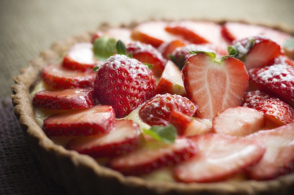 Crostata con fragole e crema pasticcera