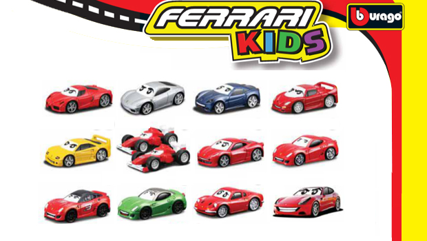 Ferrari Kids: auto e playset in stile cartoon by Bburago