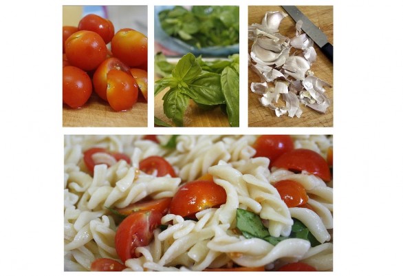 La pasta fredda con le verdure