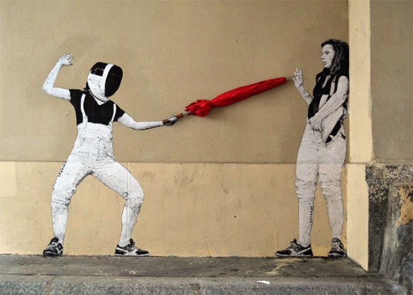 L’umanità confusa nella street art di Levalet