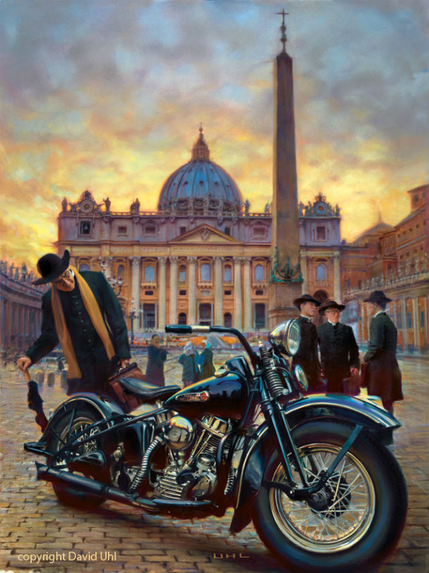 David Uhl, incontro casuale al Vaticano per il 110° Anniversario di Harley-Davidson