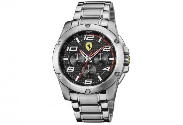 Orologio Ferrari Paddock in acciaio con quadrante nero