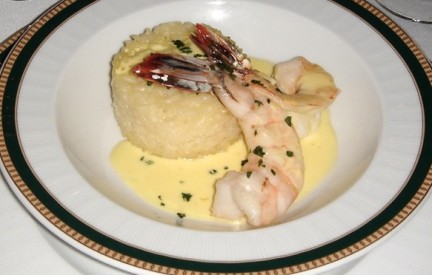 Il raffinato risotto alla crema di scampi