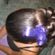 acconciatura capelli con rosa