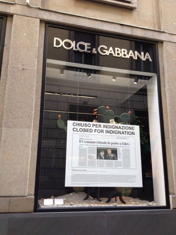 Dolce &#038; Gabbana chiudono le boutique per protesta al comune di Milano