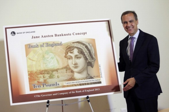 Jane Austen sulle banconote da 10 sterline in Inghilterra dal 2017
