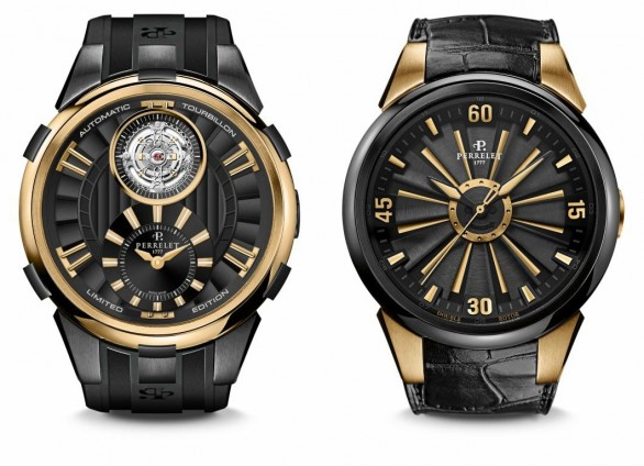 Orologi di lusso Perrelet Turbine e Tourbillon Black & Gold Edizioni Limitate