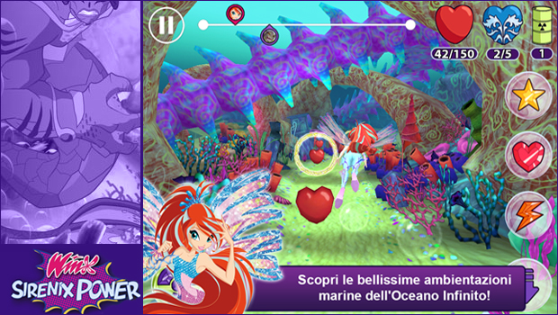 App Winx Sirenix Power su smartphone e tablet