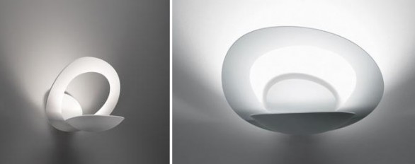 Artemide Pirce a parete, il design futurista di Giuseppe Maurizio Scutellà