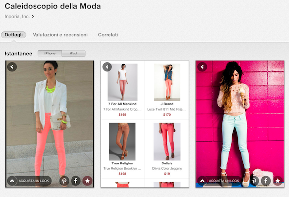 Caleidoscopio della moda app iPhone