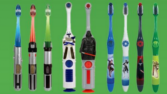 Uno spazzolino spaziale, la serie Star Wars di Gum Junior