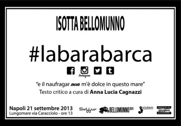 #labarabarca, performance di Isotta Bellomunno nel golfo di Napoli