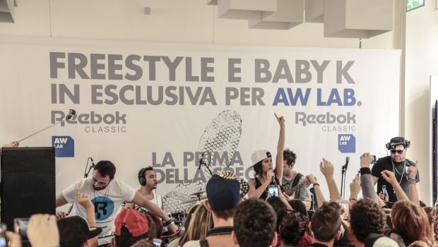 Baby K e Reebok Freestyle in esclusiva all&#8217;AW LAB store di Milano