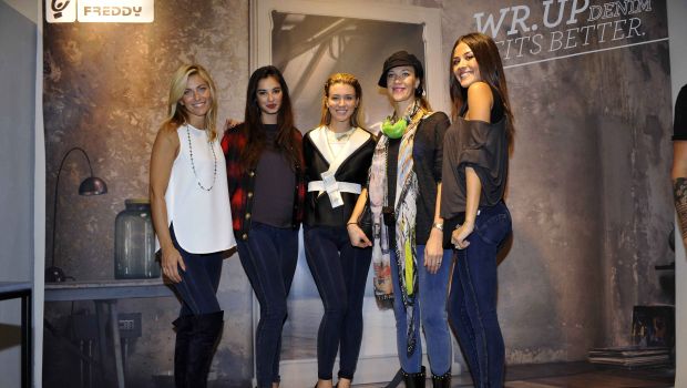 Freddy WR UP Denim: l&#8217;evento con Giorgia Palmas, Federica Fontana, Elena Barolo e Ludmilla Radchenko