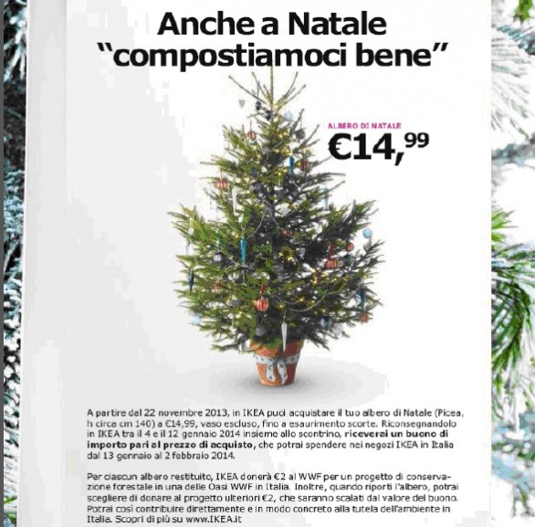 Per Natale 2013 Ikea con il WWF per &#8220;riciclare&#8221; gli alberi