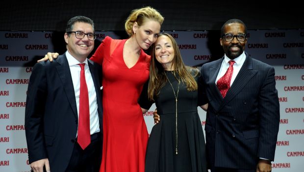 Calendario Campari 2014 Uma Thurman: tutti i look e gli outfit della Worldwide Celebration