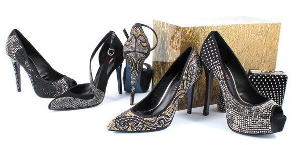 Scarpe e clutch Cinti per Natale 2013: la collezione scintillante e glam