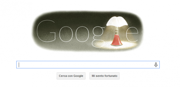 Il Google Doodle dedicato a Gae Aulenti e alla sua lampada pipistrello