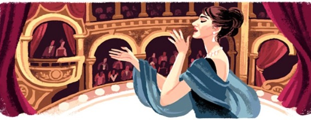 Maria Callas protagonista del Doodle di Google: il 2 dicembre 2013 avrebbe compiuto 90 anni