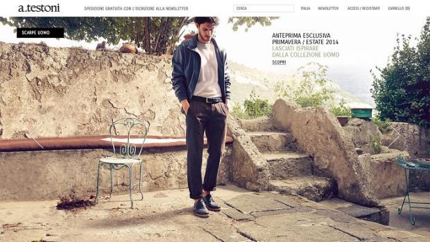 a.testoni shop online: il lancio della boutique virtuale, la collezione uomo PE 2014