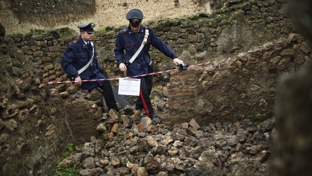 Pompei: ancora un crollo negli scavi archelogici