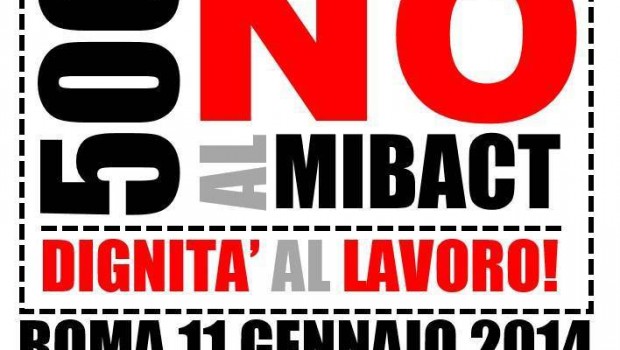 #500NO: sabato 11 gennaio 2014 i lavoratori dell&#8217;arte in piazza a Roma