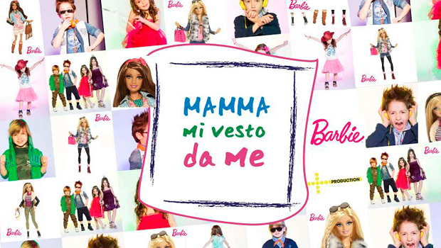 Barbie al Pitti Immagine Bimbo con Mamma mi vesto da me