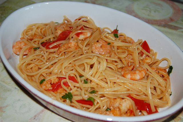 La ricetta della pasta con le mazzancolle