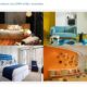 arancione blu casa