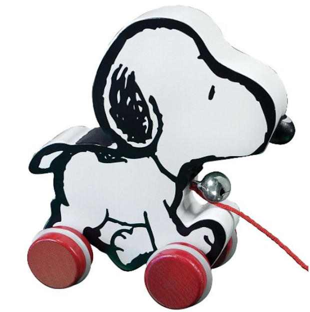 Giocattoli vintage: Snoopy e Woodstock dei Peanuts in legno